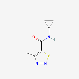 molecular formula C7H9N3OS B2544524 N-cyclopropyl-4-methylthiadiazole-5-carboxamide CAS No. 69636-02-8