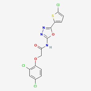 N-[5-(5-chlorothiophen-2-yl)-1,3,4-oxadiazol-2-yl]-2-(2,4-dichlorophenoxy)acetamide