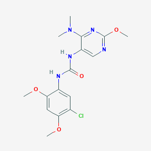 molecular formula C16H20ClN5O4 B2544544 1-(5-Chloro-2,4-dimethoxyphenyl)-3-[4-(dimethylamino)-2-methoxypyrimidin-5-YL]urea CAS No. 1797974-77-6