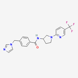 4-((1H-imidazol-1-yl)methyl)-N-(1-(5-(trifluoromethyl)pyridin-2-yl)pyrrolidin-3-yl)benzamide