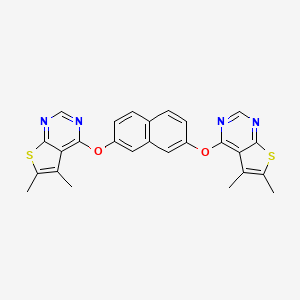 2,7-Bis((5,6-dimethylthieno[2,3-d]pyrimidin-4-yl)oxy)naphthalene