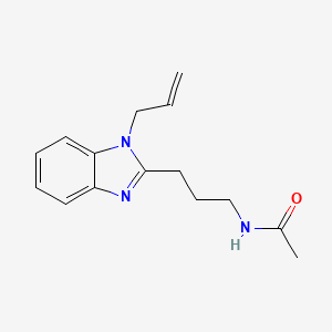 molecular formula C15H19N3O B2544588 N-{3-[1-(prop-2-en-1-yl)-1H-1,3-benzodiazol-2-yl]propyl}acetamide CAS No. 686736-42-5