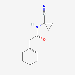 molecular formula C12H16N2O B2544679 N-(1-cyanocyclopropyl)-2-(cyclohex-1-en-1-yl)acetamide CAS No. 1355779-83-7