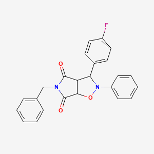 5-benzyl-3-(4-fluorophenyl)-2-phenyldihydro-2H-pyrrolo[3,4-d]isoxazole-4,6(5H,6aH)-dione