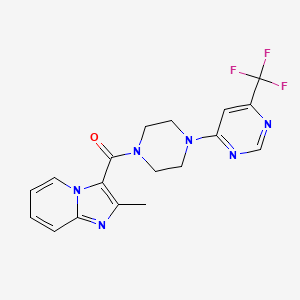 (2-Methylimidazo[1,2-a]pyridin-3-yl)(4-(6-(trifluoromethyl)pyrimidin-4-yl)piperazin-1-yl)methanone