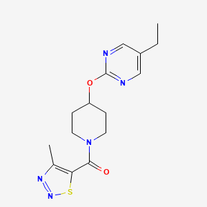 [4-(5-Ethylpyrimidin-2-yl)oxypiperidin-1-yl]-(4-methylthiadiazol-5-yl)methanone