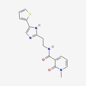 1-methyl-2-oxo-N-(2-(4-(thiophen-2-yl)-1H-imidazol-2-yl)ethyl)-1,2-dihydropyridine-3-carboxamide