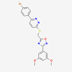 3-(4-Bromophenyl)-6-({[3-(3,5-dimethoxyphenyl)-1,2,4-oxadiazol-5-yl]methyl}thio)pyridazine