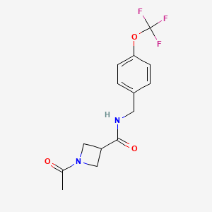 1-acetyl-N-(4-(trifluoromethoxy)benzyl)azetidine-3-carboxamide