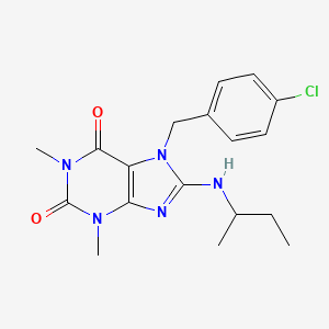8-(butan-2-ylamino)-7-(4-chlorobenzyl)-1,3-dimethyl-3,7-dihydro-1H-purine-2,6-dione