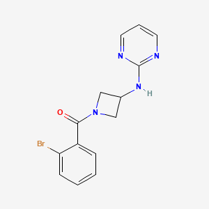 molecular formula C14H13BrN4O B2544755 N-[1-(2-bromobenzoyl)azetidin-3-yl]pyrimidin-2-amine CAS No. 2034420-75-0