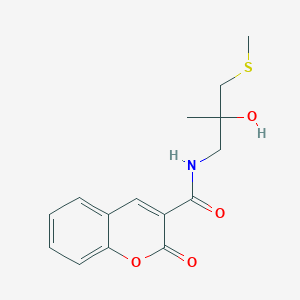 molecular formula C15H17NO4S B2544822 N-(2-hydroxy-2-methyl-3-(methylthio)propyl)-2-oxo-2H-chromene-3-carboxamide CAS No. 1396805-99-4