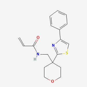 N-[[4-(4-Phenyl-1,3-thiazol-2-yl)oxan-4-yl]methyl]prop-2-enamide