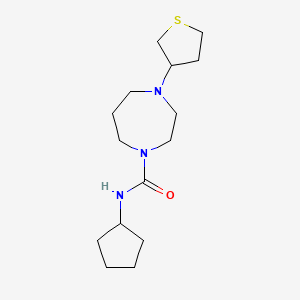 molecular formula C15H27N3OS B2544831 N-cyclopentyl-4-(thiolan-3-yl)-1,4-diazepane-1-carboxamide CAS No. 2319801-97-1