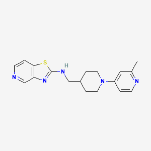 molecular formula C18H21N5S B2544832 N-{[1-(2-methylpyridin-4-yl)piperidin-4-yl]methyl}-[1,3]thiazolo[4,5-c]pyridin-2-amine CAS No. 2379953-73-6