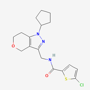 5-chloro-N-((1-cyclopentyl-1,4,6,7-tetrahydropyrano[4,3-c]pyrazol-3-yl)methyl)thiophene-2-carboxamide