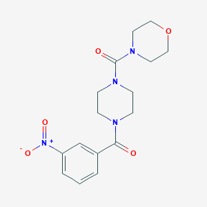 molecular formula C16H20N4O5 B2544871 4-[4-(3-NITROBENZOYL)PIPERAZINE-1-CARBONYL]MORPHOLINE CAS No. 695170-93-5