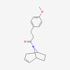 molecular formula C17H21NO2 B2544872 1-{8-azabicyclo[3.2.1]oct-2-en-8-yl}-3-(4-methoxyphenyl)propan-1-one CAS No. 1798046-73-7
