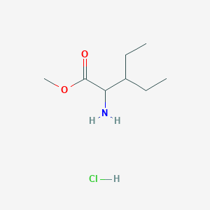 molecular formula C8H18ClNO2 B2544884 Methyl 2-amino-3-ethylpentanoate hydrochloride CAS No. 872673-52-4