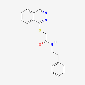 molecular formula C18H17N3OS B2544909 N-(2-phenylethyl)-2-(phthalazin-1-ylsulfanyl)acetamide CAS No. 393521-70-5