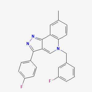 molecular formula C24H17F2N3 B2544949 3-(4-fluorophenyl)-5-[(3-fluorophenyl)methyl]-8-methyl-5H-pyrazolo[4,3-c]quinoline CAS No. 866339-81-3