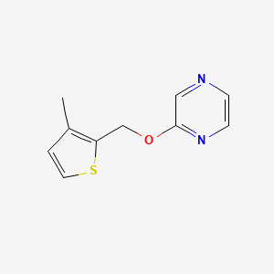 molecular formula C10H10N2OS B2544953 2-[(3-Methylthiophen-2-yl)methoxy]pyrazine CAS No. 2200067-75-8