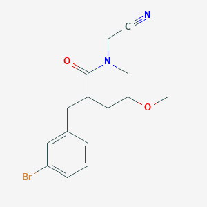2-[(3-Bromophenyl)methyl]-N-(cyanomethyl)-4-methoxy-N-methylbutanamide