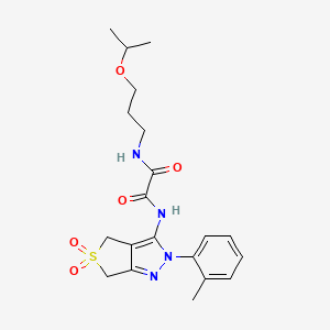 N1-(5,5-dioxido-2-(o-tolyl)-4,6-dihydro-2H-thieno[3,4-c]pyrazol-3-yl)-N2-(3-isopropoxypropyl)oxalamide