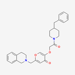 5-(2-(4-benzylpiperidin-1-yl)-2-oxoethoxy)-2-((3,4-dihydroisoquinolin-2(1H)-yl)methyl)-4H-pyran-4-one