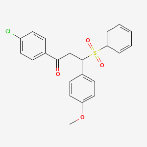 1-(4-Chlorophenyl)-3-(4-methoxyphenyl)-3-(phenylsulfonyl)propan-1-one