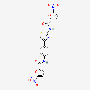 5-nitro-N-(4-(4-(5-nitrofuran-2-carboxamido)phenyl)thiazol-2-yl)furan-2-carboxamide
