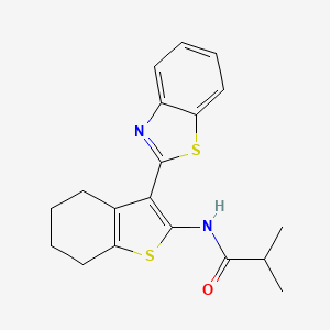 N-(3-(benzo[d]thiazol-2-yl)-4,5,6,7-tetrahydrobenzo[b]thiophen-2-yl)isobutyramide