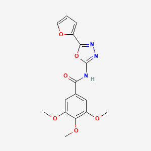 N-(5-(furan-2-yl)-1,3,4-oxadiazol-2-yl)-3,4,5-trimethoxybenzamide