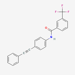 molecular formula C22H14F3NO B2544985 N-[4-(2-phenylethynyl)phenyl]-3-(trifluoromethyl)benzamide CAS No. 439095-73-5