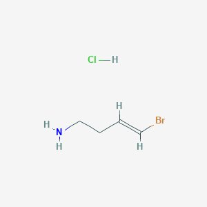 molecular formula C4H9BrClN B2545005 (E)-4-Bromobut-3-en-1-amine;hydrochloride CAS No. 2375276-13-2