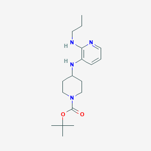 molecular formula C18H30N4O2 B2545015 tert-butyl 4-{[2-(propylamino)-3-pyridyl]amino}tetrahydro-1(2H)-pyridinecarboxylate CAS No. 894855-82-4
