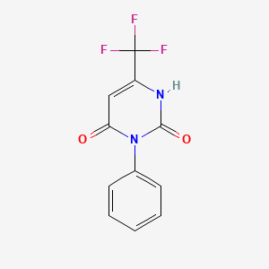 molecular formula C11H7F3N2O2 B2545038 2-hydroxy-3-phenyl-6-(trifluoromethyl)-4(3H)-pyrimidinone CAS No. 26676-02-8