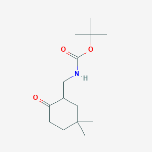 molecular formula C14H25NO3 B2545049 Tert-butyl N-[(5,5-dimethyl-2-oxocyclohexyl)methyl]carbamate CAS No. 2243507-01-7