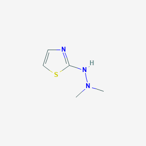 molecular formula C5H9N3S B2545070 2-(2,2-Dimethylhydrazin-1-yl)-1,3-thiazole CAS No. 1558513-86-2