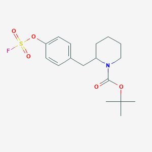 molecular formula C17H24FNO5S B2545071 Tert-butyl 2-[(4-fluorosulfonyloxyphenyl)methyl]piperidine-1-carboxylate CAS No. 2411239-83-1