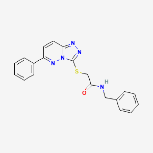 molecular formula C20H17N5OS B2545116 N-benzyl-2-((6-phenyl-[1,2,4]triazolo[4,3-b]pyridazin-3-yl)thio)acetamide CAS No. 891117-44-5