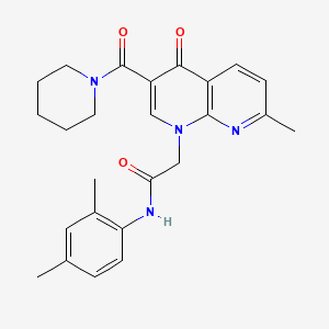 molecular formula C25H28N4O3 B2545127 N-(2,4-dimethylphenyl)-2-(7-methyl-4-oxo-3-(piperidine-1-carbonyl)-1,8-naphthyridin-1(4H)-yl)acetamide CAS No. 1251611-51-4