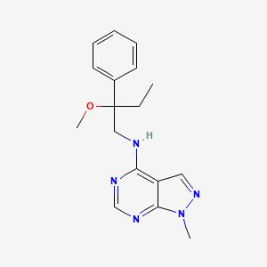 molecular formula C17H21N5O B2545165 N-(2-methoxy-2-phenylbutyl)-1-methyl-1H-pyrazolo[3,4-d]pyrimidin-4-amine CAS No. 2380079-36-5
