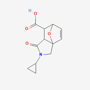 2-Cyclopropyl-1-oxo-1,2,3,6,7,7a-hexahydro-3a,6-epoxyisoindole-7-carboxylic acid