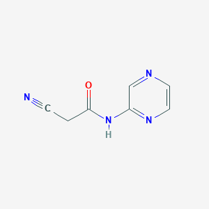 molecular formula C7H6N4O B2545196 2-cyano-N-(pyrazin-2-yl)acetamide CAS No. 90158-75-1