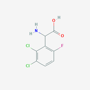 molecular formula C8H6Cl2FNO2 B2545214 Amino-(2,3-dichloro-6-fluoro-phenyl)-acetic acid CAS No. 1259988-56-1