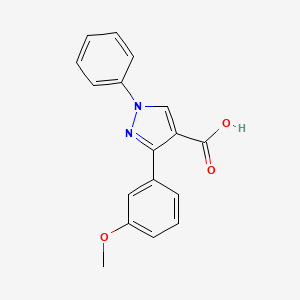 molecular formula C17H14N2O3 B2545215 3-(3-methoxyphenyl)-1-phenyl-1H-pyrazole-4-carboxylic acid CAS No. 381214-37-5