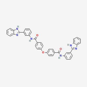 molecular formula C40H28N6O3 B2545220 N-[3-(1H-1,3-benzodiazol-2-yl)phenyl]-4-(4-{[3-(1H-1,3-benzodiazol-2-yl)phenyl]carbamoyl}phenoxy)benzamide CAS No. 477493-81-5