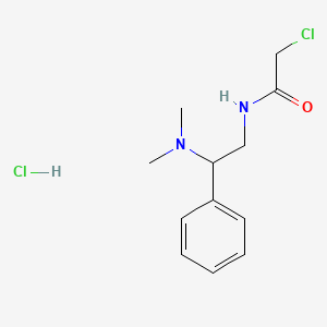molecular formula C12H18Cl2N2O B2545224 2-chloro-N-[2-(dimethylamino)-2-phenylethyl]acetamide hydrochloride CAS No. 1170638-48-8