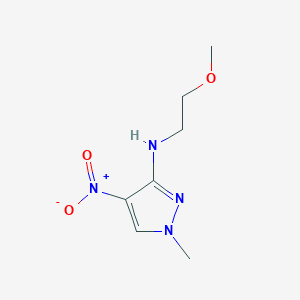 molecular formula C7H12N4O3 B2545299 N-(2-Methoxyethyl)-1-methyl-4-nitro-1H-pyrazol-3-amine CAS No. 1429417-67-3